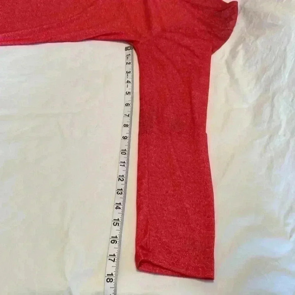 LuLaRoe Orange Heathered Long Sleeve High/Low Hem Large Tunic T-Shirt. - Picture 9 of 10